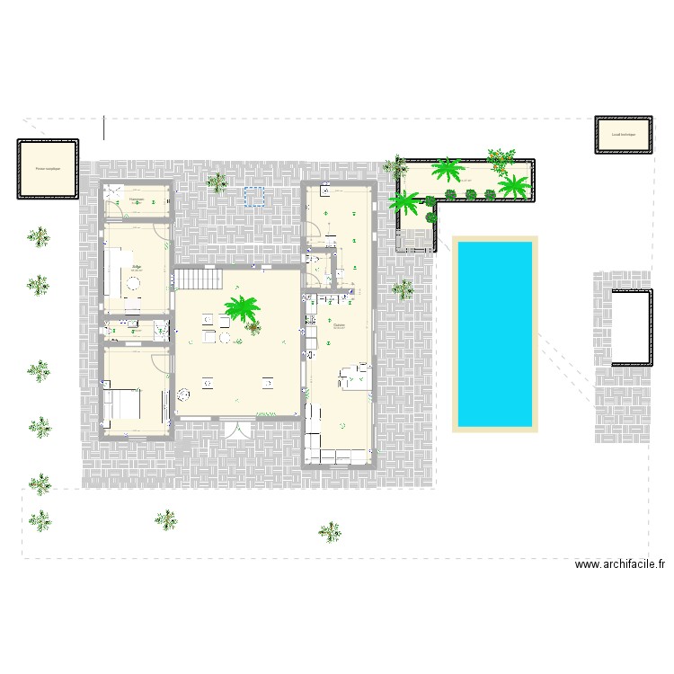 KHAZOUA avril 2022. Plan de 22 pièces et 357 m2