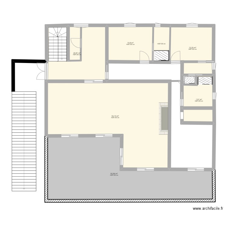 maison yerres. Plan de 7 pièces et 161 m2