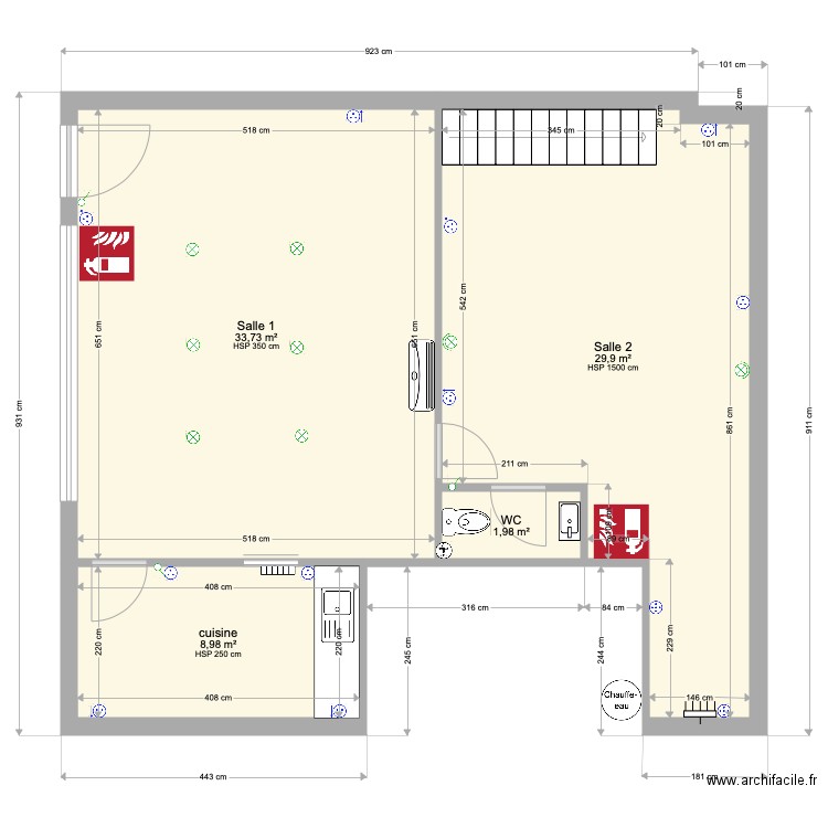 Kestner 1. Plan de 4 pièces et 75 m2