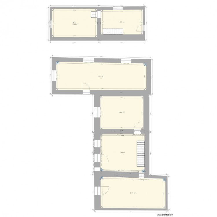 MAISON RANCHAL existant. Plan de 0 pièce et 0 m2