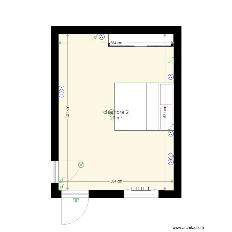 chambre 222. Plan de chambre 222. Plan de