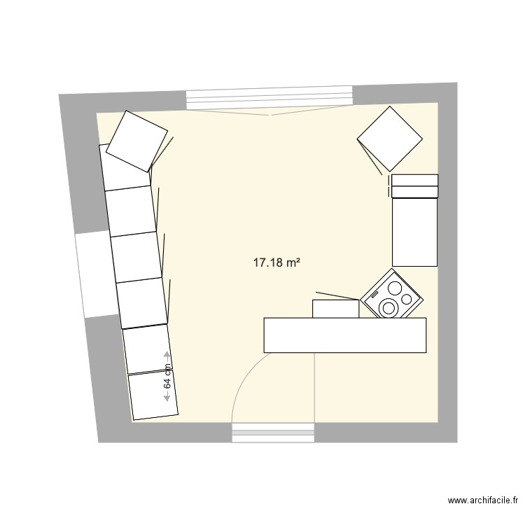 Villetrun Cuisine avec récupération. Plan de 0 pièce et 0 m2