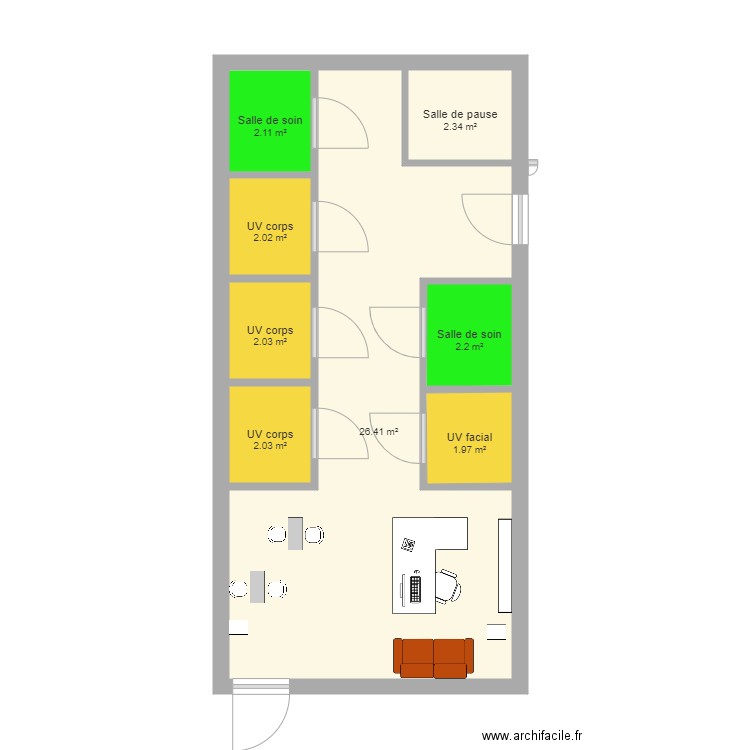 Institut. Plan de 0 pièce et 0 m2