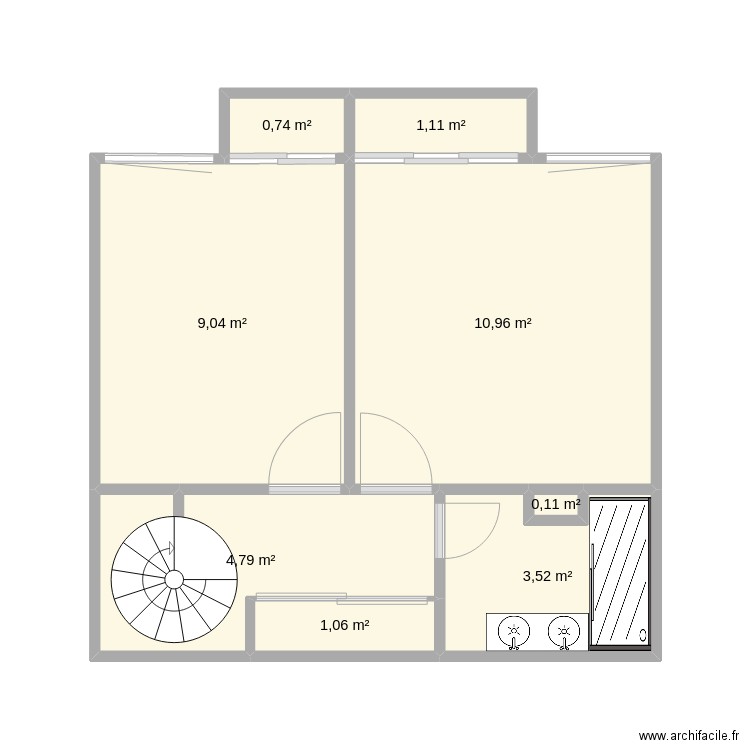 appartement-lilas-50-étage. Plan de 0 pièce et 0 m2
