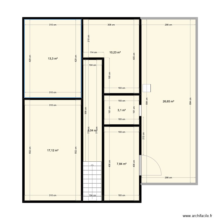 oullins. Plan de 7 pièces et 86 m2