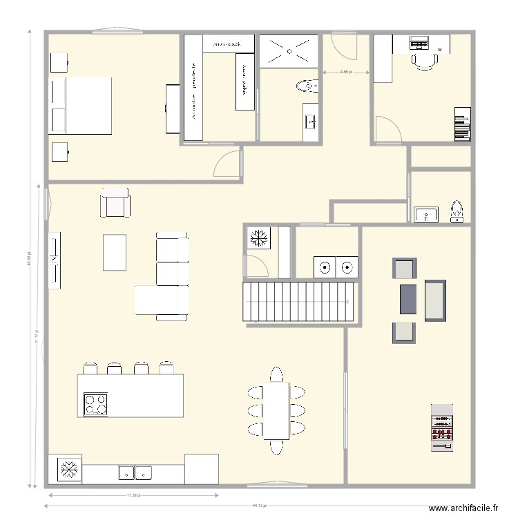 maison sous sol dégagé plafond cathedral. Plan de 0 pièce et 0 m2