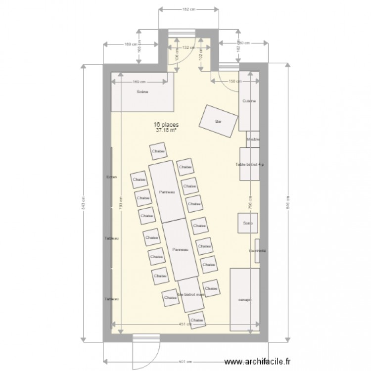 The Club House version 16 places. Plan de 0 pièce et 0 m2