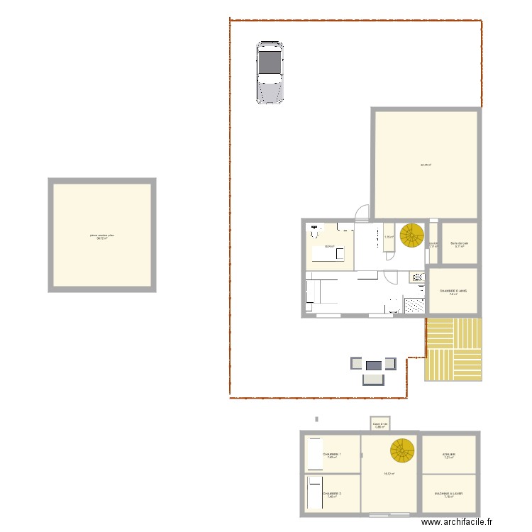 extension varennes 222. Plan de 0 pièce et 0 m2