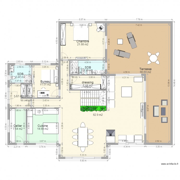 Panorama étage. Plan de 0 pièce et 0 m2