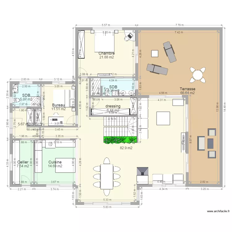 Panorama &eacute;tage. Plan de 