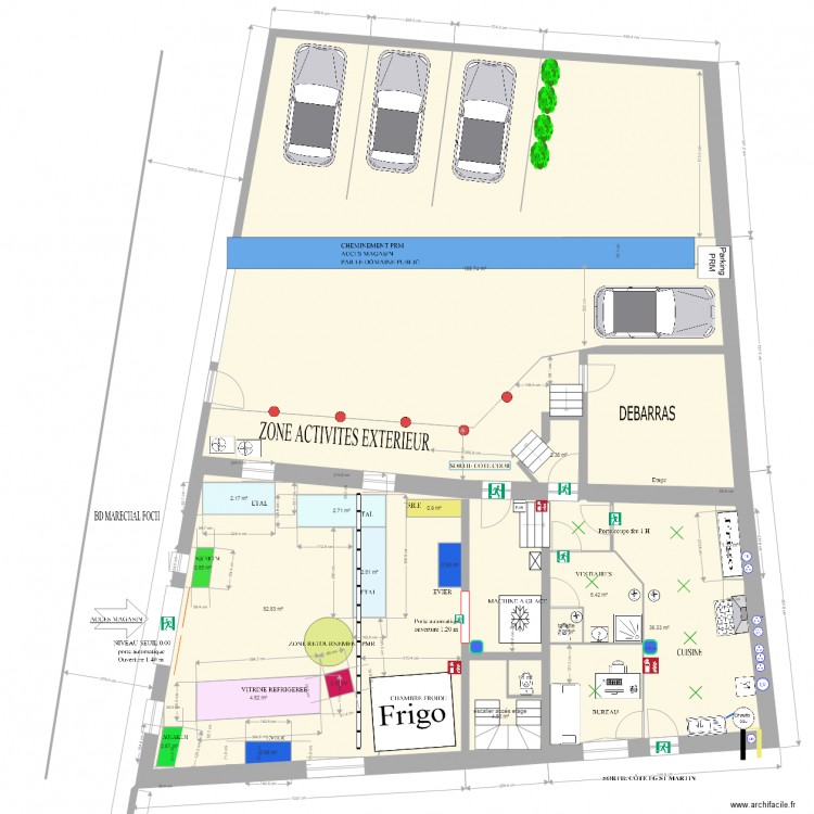 Amenagement magasin éelectrique. Plan de 0 pièce et 0 m2