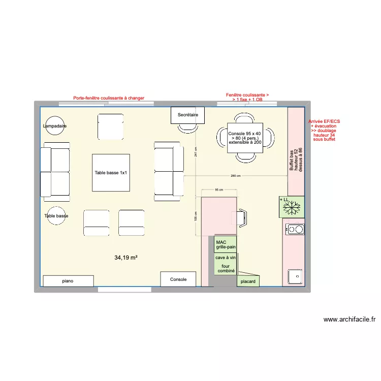 Cuisine arclinea 2 bis. Plan de Cuisine arclinea 2 bis. Plan de