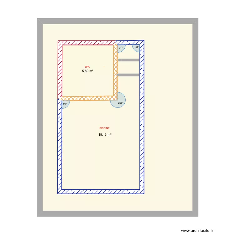 -Piscine Graingallet. Plan de 