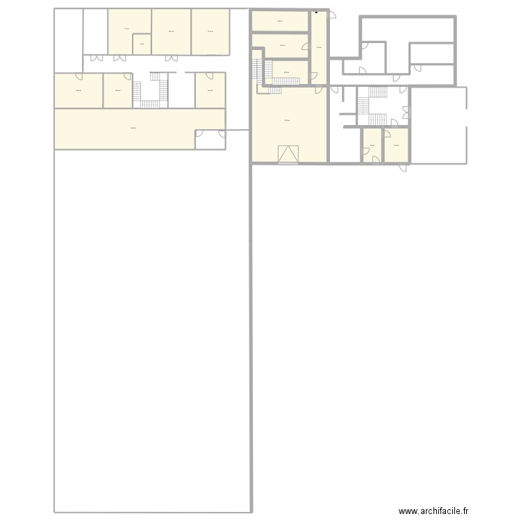 RDC ADIA. Plan de 15 pièces et 403 m2