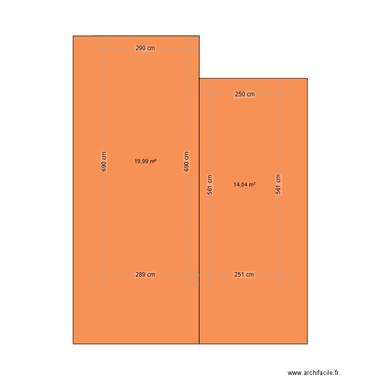 toiture mobilhome. Plan de 2 pièces et 34 m2