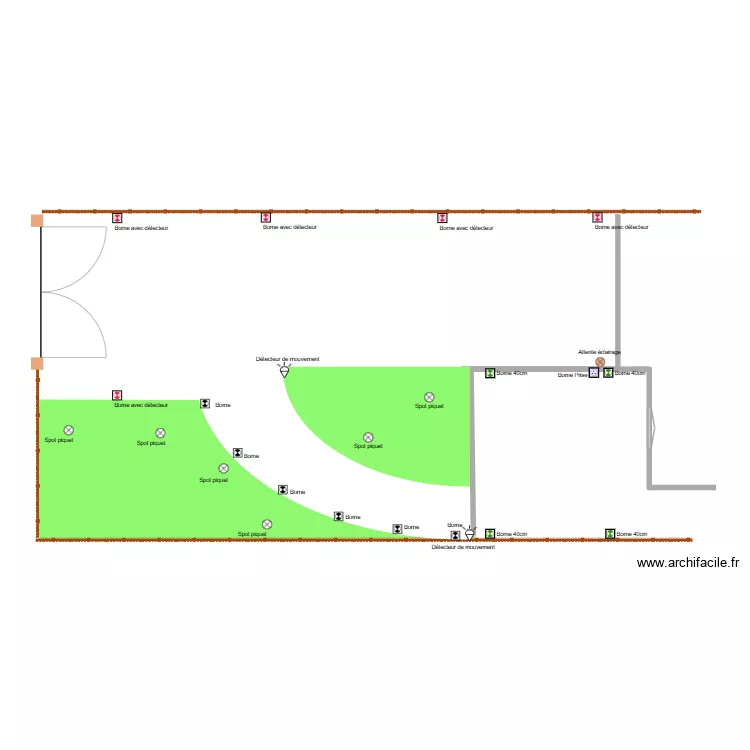 jardin. Plan de 1 et 32 m² jardin. Plan de 1 et 32 m²
