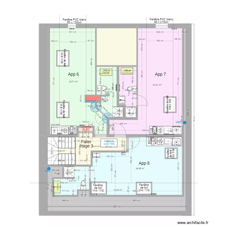 Pasteur Etage 3. Plan de 