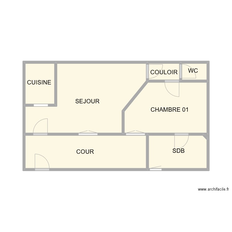 PLAN RDC APPART 02 GAUCHE BON ENFANT AM. Plan de 8 pièces et 31 m2