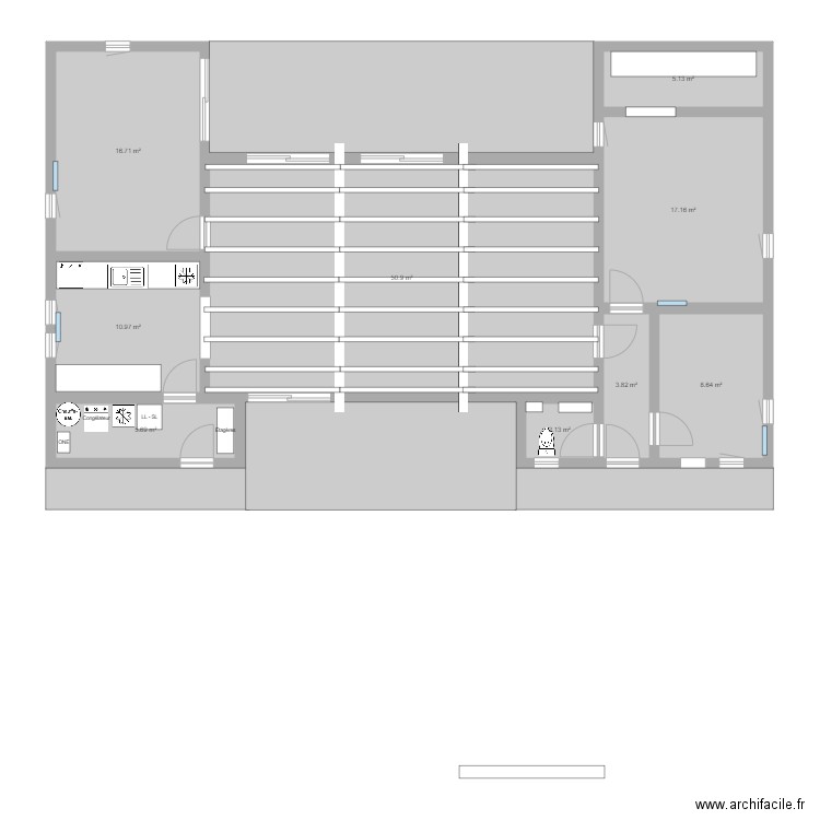 Petite maison terre 5 poutres. Plan de 0 pièce et 0 m2