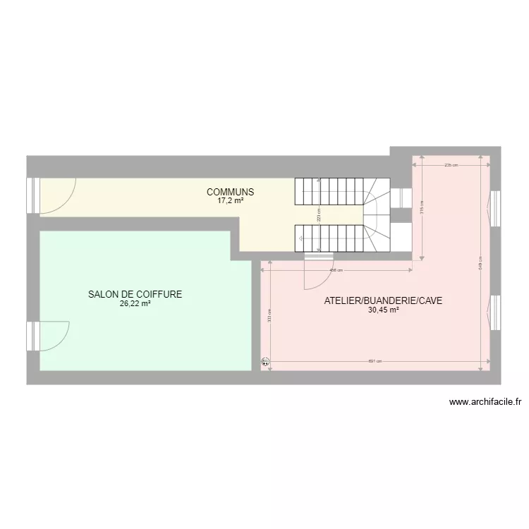 COURBET RDC DP. Plan de 