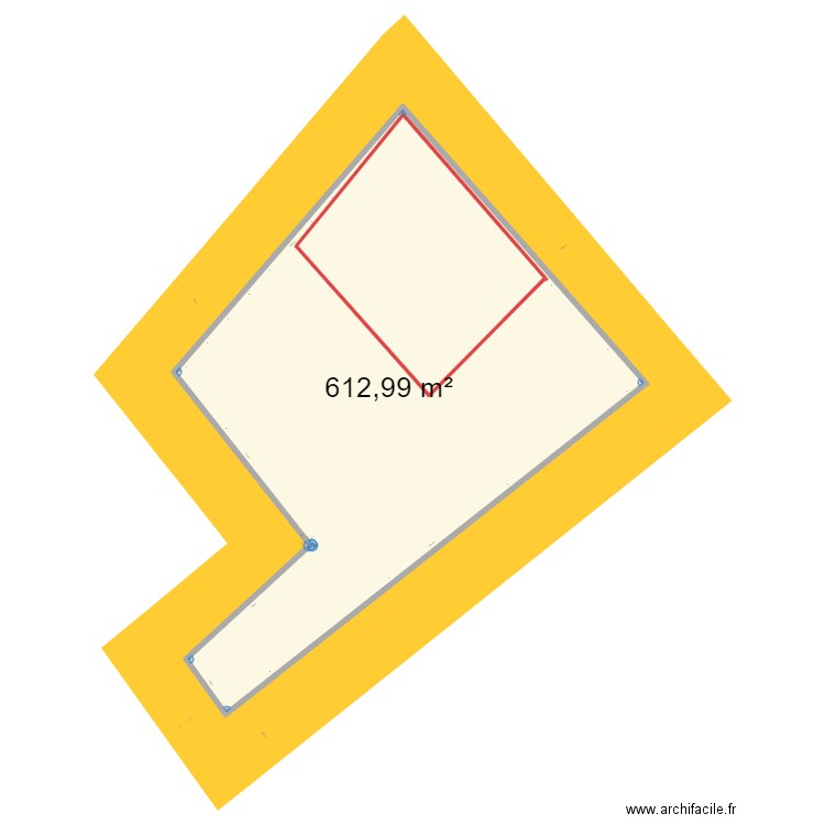 cadastre prariand. Plan de 1 pièce et 613 m2