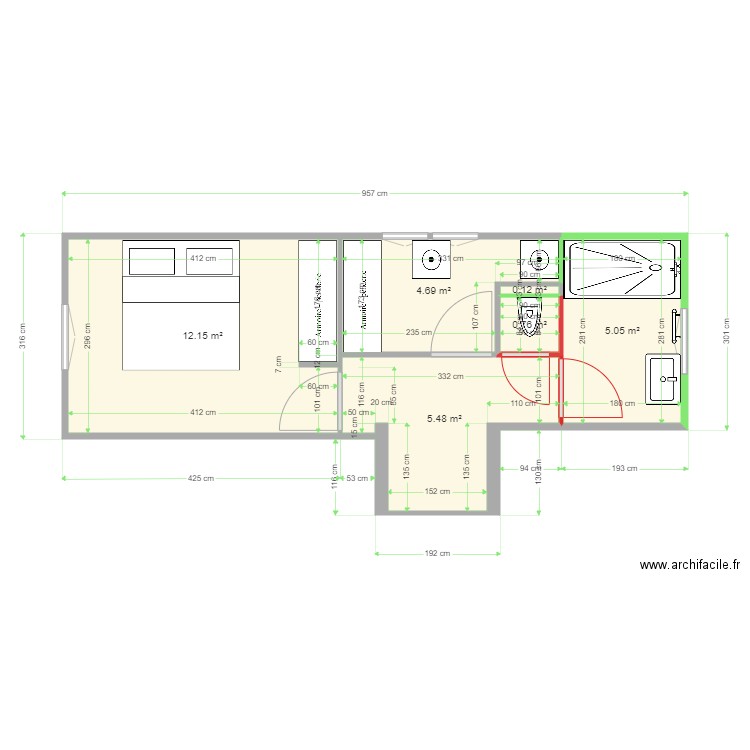 Lethier. Plan de 0 pièce et 0 m2