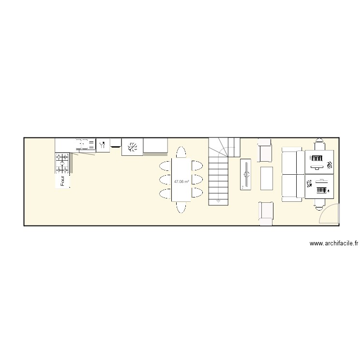 salon hem. Plan de 0 pièce et 0 m2