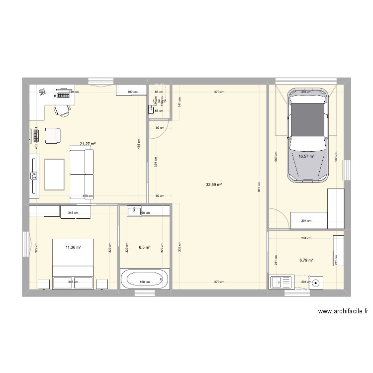 Plan maison inspi. Plan de 7 pièces et 96 m2