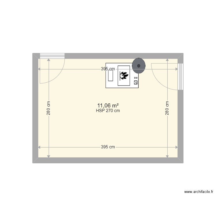 Chaufferie GASNIER. Plan de 1 pièce et 11 m2