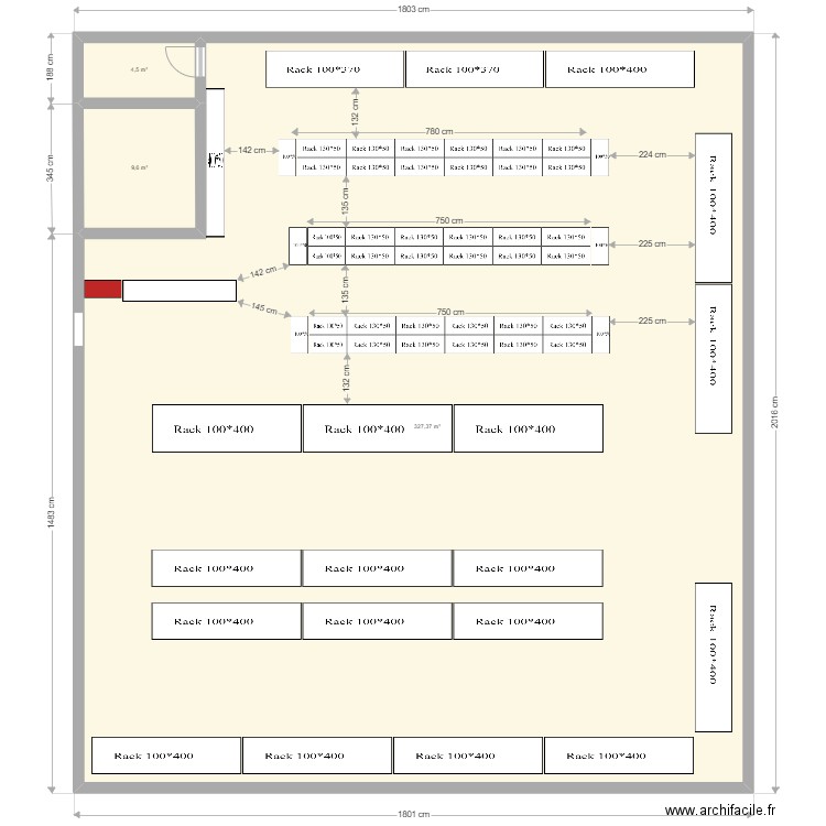 MARDISE pem v2. Plan de 3 pièces et 341 m2