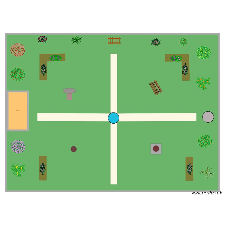 Jardin 11 a. Plan de 2 pièces et 971 m2