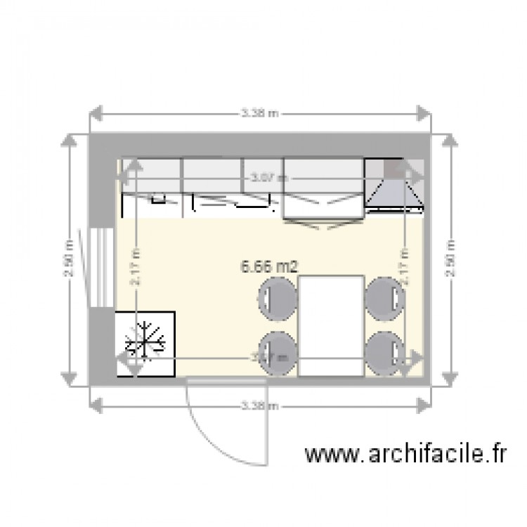 cuisine sandrine. Plan de 0 pièce et 0 m2