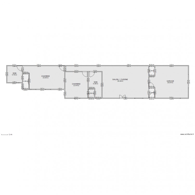 Deux chambres ss jardin. Plan de 0 pièce et 0 m2