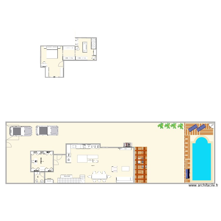maison 1. Plan de 4 pièces et -82 m2