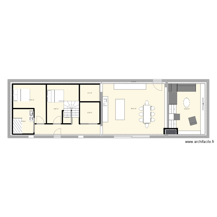 Maison plouivy. Plan de 12 pièces et 159 m2