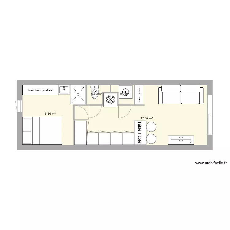 studio. Plan de studio. Plan de