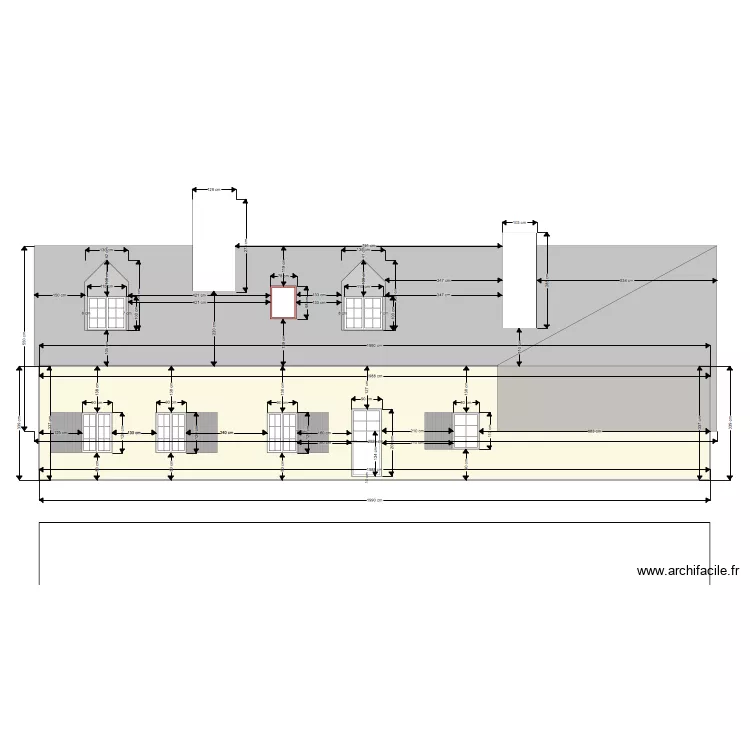 FACADE AVANT après POSE FENETRE DE TOIT. Plan de FACADE AVANT après POSE FENETRE DE TOIT. Plan de