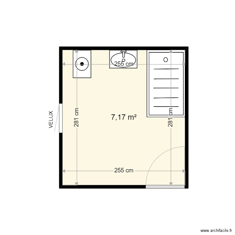 LECUL CLAUDE . Plan de 1 pièce et 7 m2