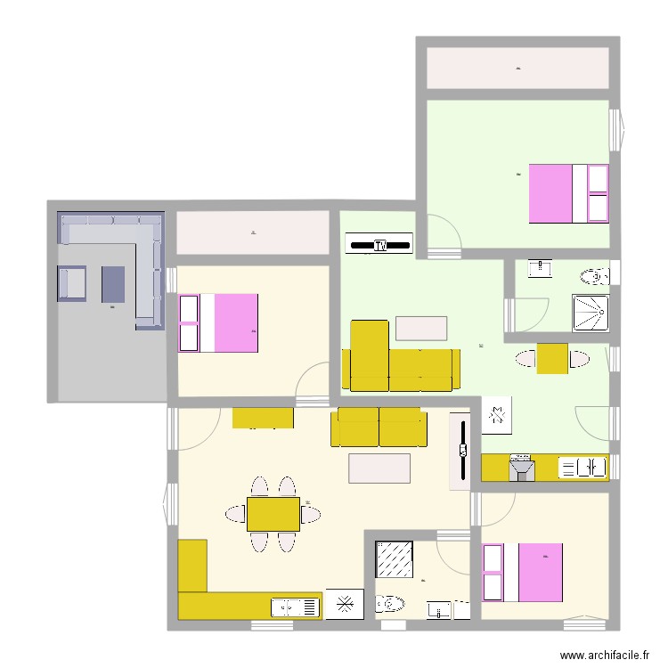 extension 4 haut et bas. Plan de 0 pièce et 0 m2