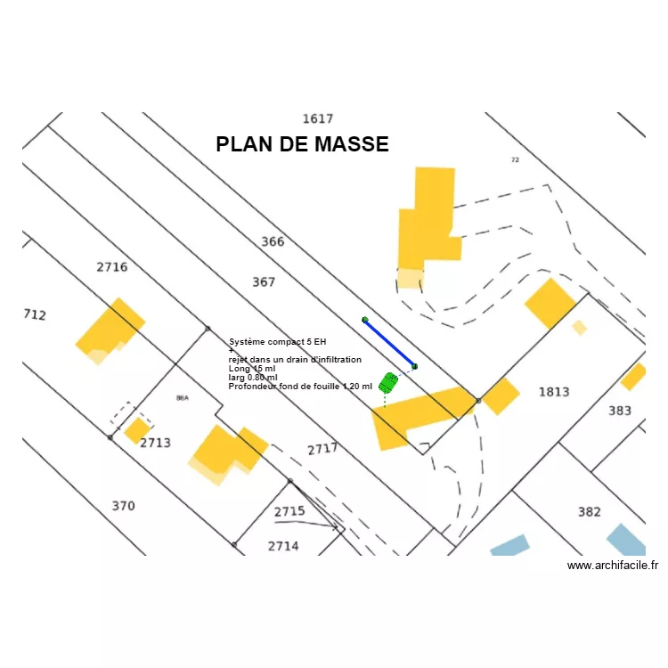Tairi plan 1 drain. Plan de 