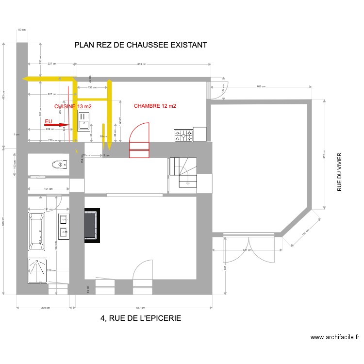 RDC CH CUISINE NORD 111. Plan de 0 pièce et 0 m2