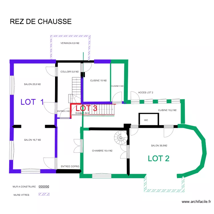 REZ DE CHAUSSE KEES SANS CONSTRUCTION 2. Plan de 