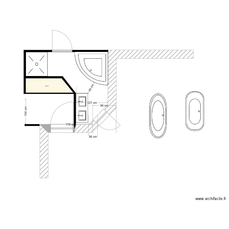 salle de bain 3. Plan de 0 pièce et 0 m2