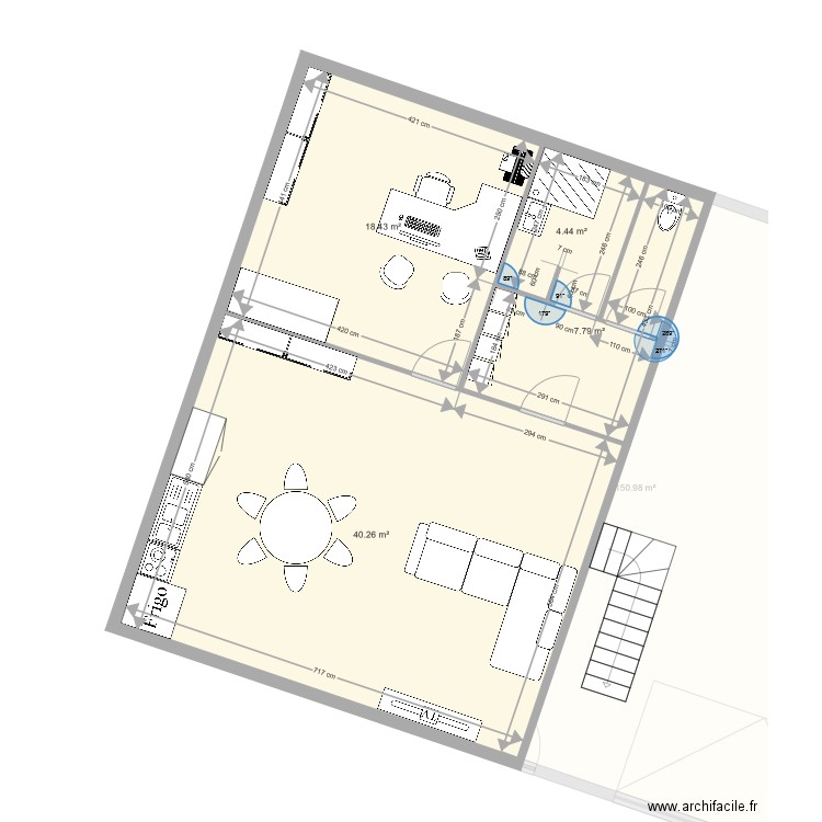 bureau. Plan de 0 pièce et 0 m2