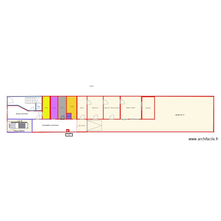 rez de chaussé pousssy v7. Plan de 0 pièce et 0 m2