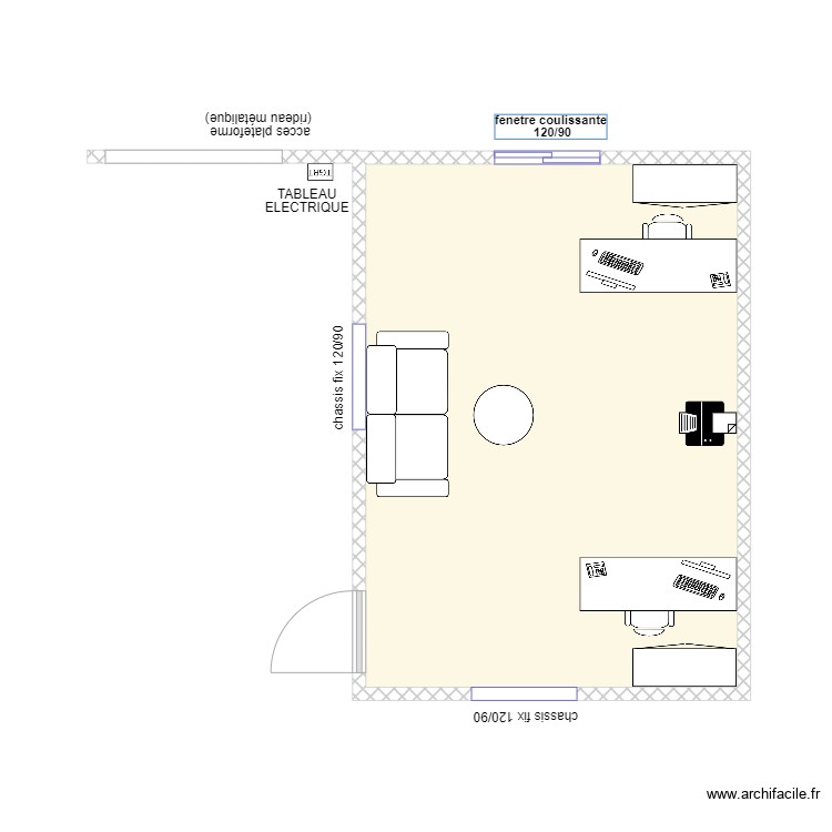 CUISINE HALL THONET. Plan de 0 pièce et 0 m2