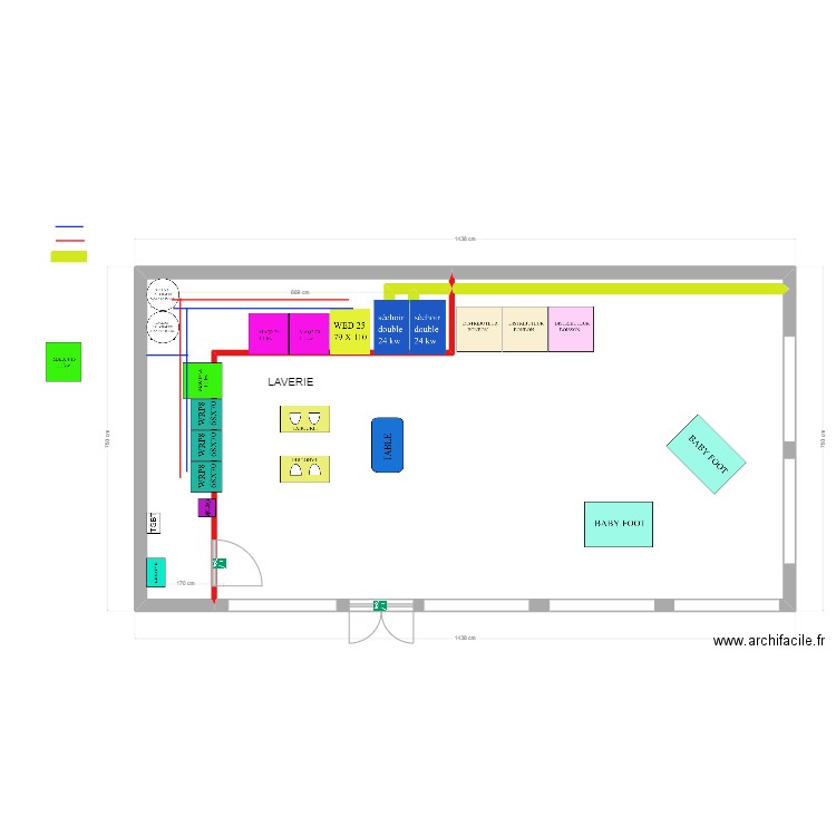 PROJET HYPER U . Plan de 3 pièces et 94 m2