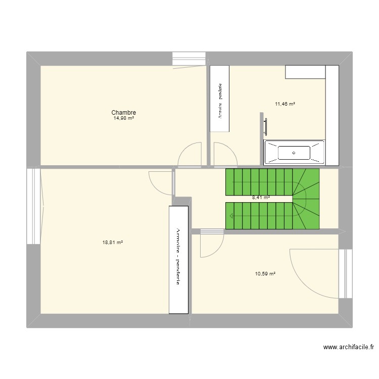 FONTENAY 1ER ETAGE V2. Plan de 0 pièce et 0 m2