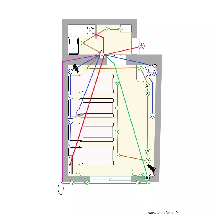 Salon foot massage &eacute;lec. Plan de 
