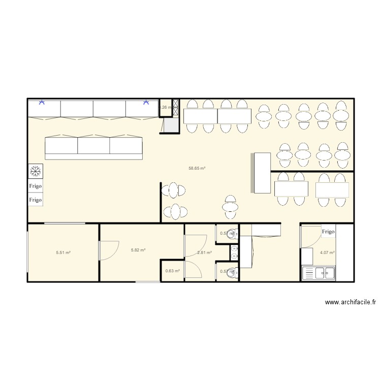 poivre et sel. Plan de 0 pièce et 0 m2